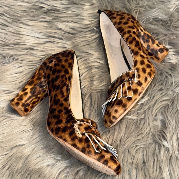 EUC Boden Penny Detail Chunky Loafer Heel Pump Size 36 EU or 5.5 US - Picture 3 of 10